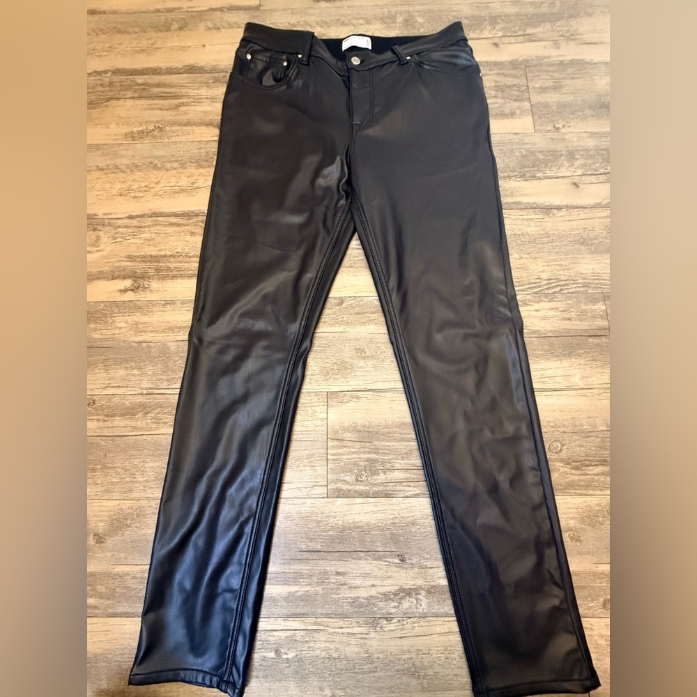 ASOS DESIGN FAUX LEATHER PANTS